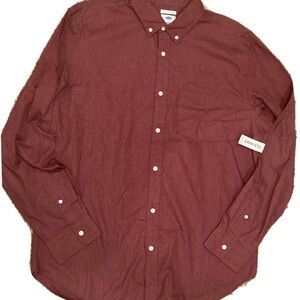 NWT Old Navy Men's XL Burgundy Button Down Shirt